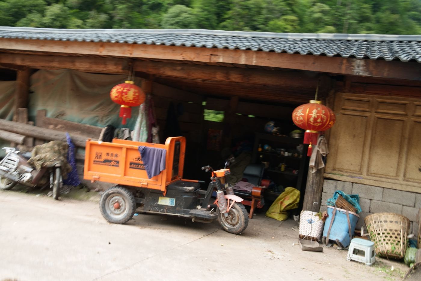Traditional house courtyard in Liju