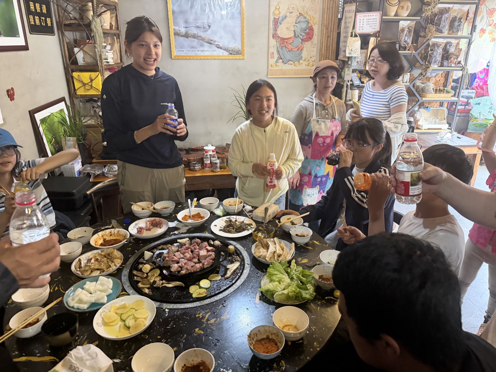 Shared meal with villagers