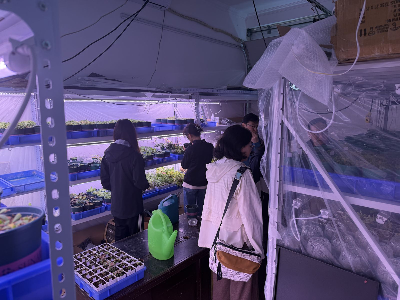 Controlled growing room